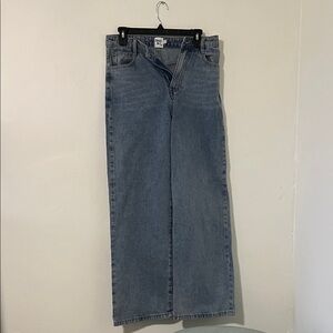 Princess Polly Women’s Relaxed Wide-Leg Jeans — Medium Blue